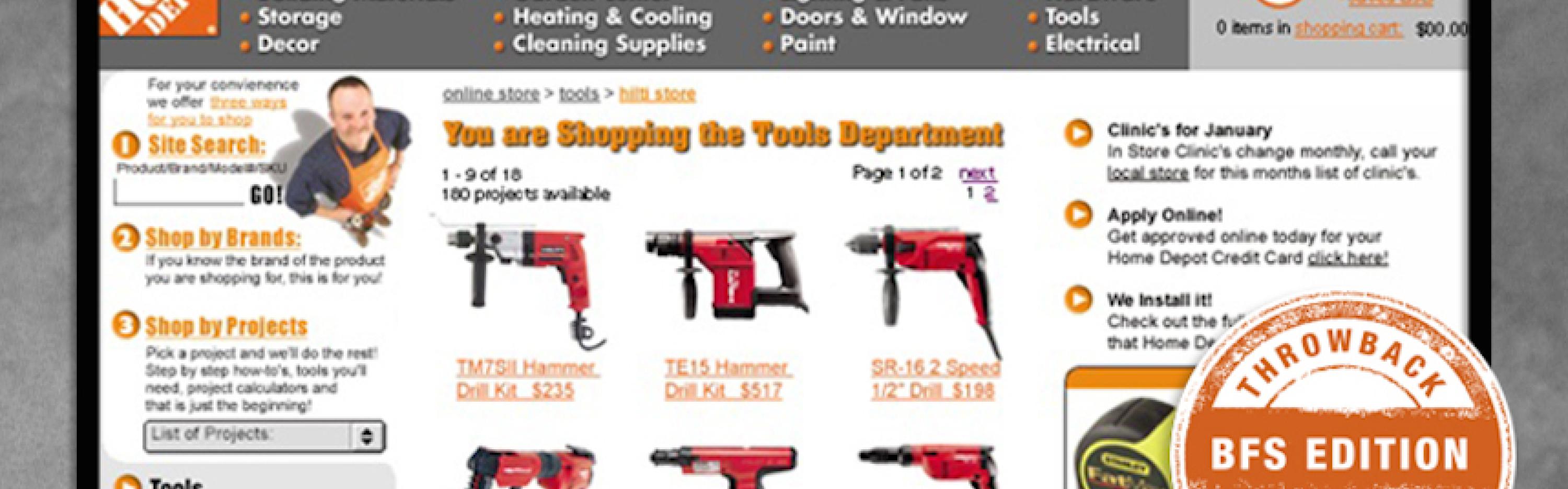 Home depot deals website